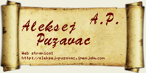 Aleksej Puzavac vizit kartica